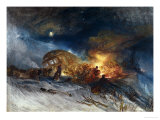 Messieurs Les Voyageurs on Their Return from Italy (Par La Diligence) in a Snow Drift