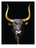 Bull with Horns of Gilded Wood  Black Steatite Rhyton (1700-1400 BCE)  Minoan