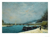The Seine Near the Pont De Jena  Snow