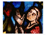 Noah's Wife Praying as God Speaks to the Couple  Detail from the Noah Window
