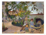 Garden in Vaugirard  or the Painter's Family in the Garden in Rue Carcel  1881