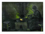 Peasant Woman Near the Fire-Place  c1885