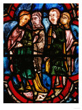 Noah  His Wife and Two Sons  from the Noah-Window in Chartres Cathedral  13th Century
