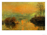 Setting Sun on the Seine at Lavacourt  Effect of Winter  1880