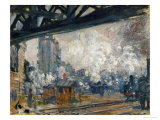 Gare St Lazare  Seen from the Pont De L'Europe  1877