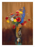 Bouquet of Wild Flowers in a Vase with Long Neck  1912  Gouache