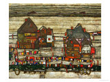 Two Blocks of Houses with Cloth Lines or the Suburbs (II)  1914