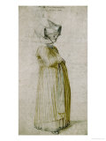 Study of a Female Costume  Colored Drawing