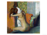 Young Woman Drying Her Neck