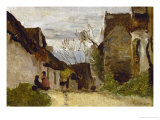 Village Street in Normandy  1865