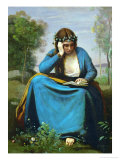 Girl Reading Crowned with Flowers or Virgil's Muse