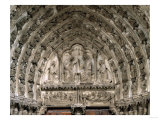 North Porch  Tympanum Showing the Glorification of the Virgin  with Seated Christ