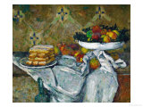 Fruit Bowl and Plate with Biscuits  circa 1877