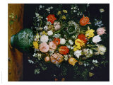 Flowers in a Blue Vase