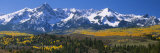 Mountains Covered in Snow  Sneffels Range  Colorado  USA