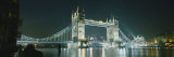 Bridge Lit Up at Night  Tower Bridge  London  England