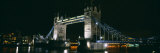 Bridge Lit Up at Night  Tower Bridge  London  England