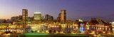 City at Night Viewed from Federal Hill Park  Baltimore  Maryland  USA