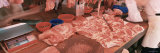 Raw Meat in a Butcher Shop  Wanchai  Hong Kong  China