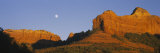 Moon over Red Rocks  Sedona  Arizona  USA