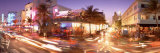 Traffic on a Road  Ocean Drive  Miami  Florida  USA