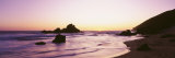 Silhouette of Rocks at Sunset  Pfeiffer Beach  Big Sur  California  USA
