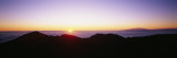 Silhouette of Mountains at Sunrise  Haleakala  Maui  Hawaii  USA