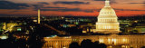 City Lit Up at Dusk  Washington DC  USA