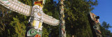 Three Totem Poles  Stanley Park  Vancouver  British Columbia  Canada