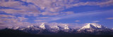 Snow Covered Peaks  Mt Mather and Mt Brooks  Denali National Park  Alaska  USA