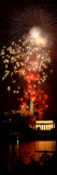 Fireworks over Lincoln Memorial  Washington DC  USA