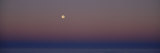 Moon Setting over Fog  Oregon  USA
