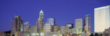 Cityscape at Night  Charlotte  North Carolina  USA
