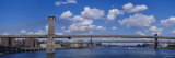 Bridges over a River  East River  Brooklyn and Manhattan Bridges  New York  USA