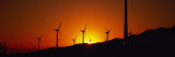 Wind Turbines at Dusk  Palm Springs  California  USA