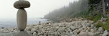 Cairn on the Rocky Beach  Acadia National Park  Maine  USA
