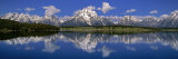 Reflection of Mountain in Water  Mt Moran  Grand Teton National Park  Wyoming  USA