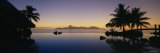 Silhouette of a Tourist Resort  Tahiti Beachcomber Resort  Papeete  Tahiti  French Polynesia