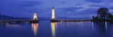 Reflection of Lighthouse in the Lake Constance  Lindau  Germany