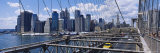 Traffic on a Bridge  Brooklyn Bridge  Manhattan  New York  USA