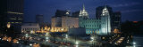 Temple Lit Up at Night  Mormon Temple  Salt Lake City  Utah  USA