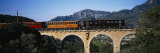 Train Crossing a Bridge  Sierra de Tramuntana  Majorca  Spain