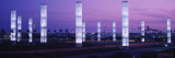 Light Sculptures Lit Up at Night  Lax Airport  Los Angeles  California  USA