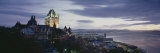 Building Lit Up at Dusk  Chateau Frontenac  Quebec City  Quebec  Canada