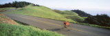 Man Riding a Bicycle  Bolinas Ridge  Marin County  California  USA