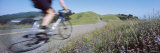Man Riding a Bicycle  Bolinas Ridge  Marin County  California  USA