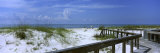 Footbridge on a Beach  St George Island State Park  Gulf of Mexico  Florida  USA
