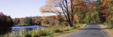 Road along Moose River  Adirondack Mountains  Adirondack State Park  New York  USA