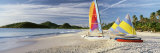 Sail Boats on the Beach  Antigua  Caribbean Islands