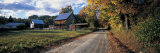 Country Road along a Farm  Vermont  New England  USA